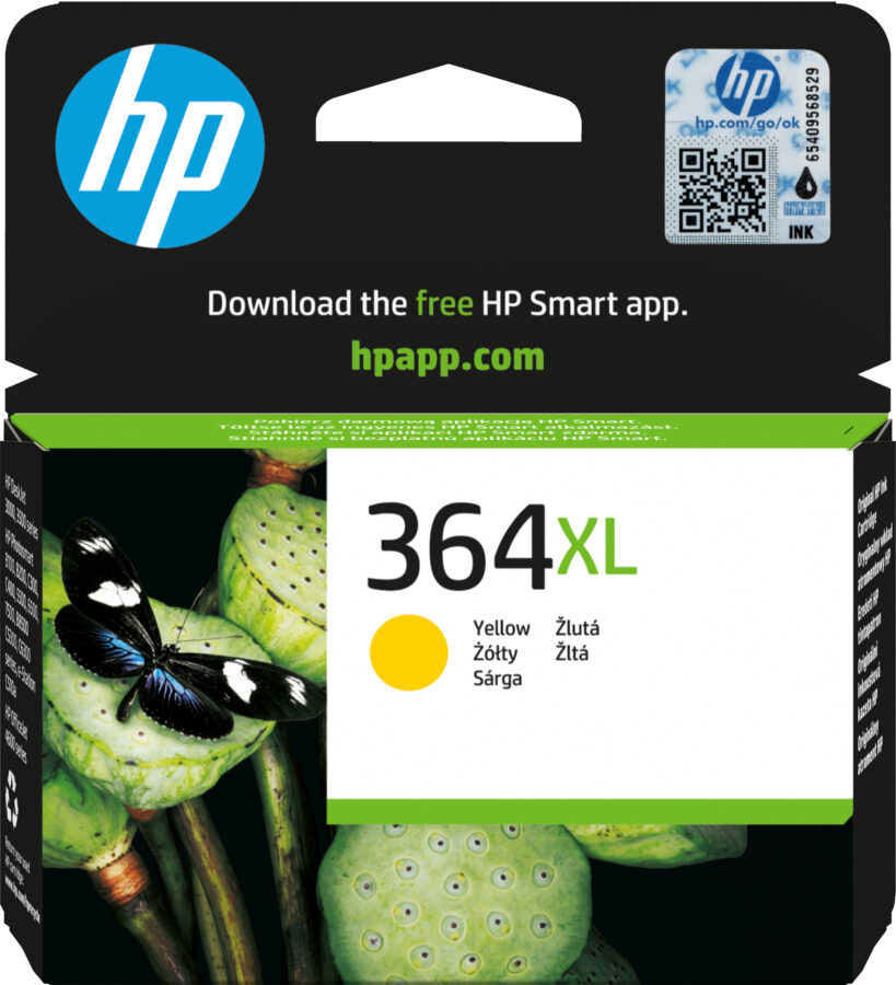 Originálna náplň HP No.364XL žltý, CB325EE, 750str.