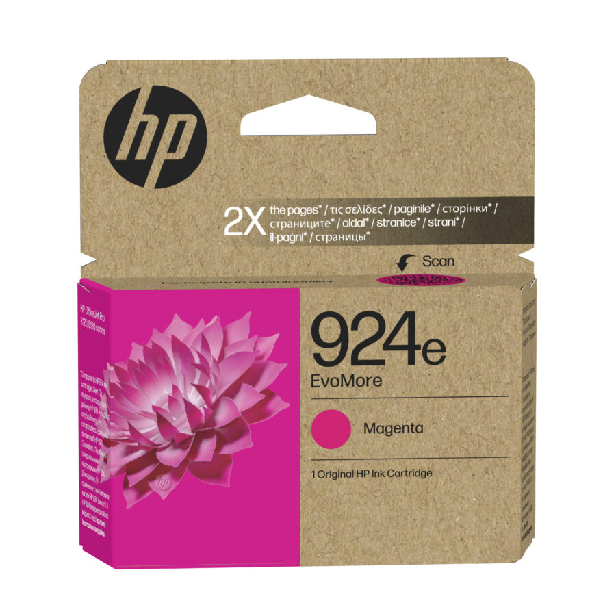 Originálna náplň HP EvoMore 4K0U8NE#CE1, HP 924e, purpurový, 800str. XL