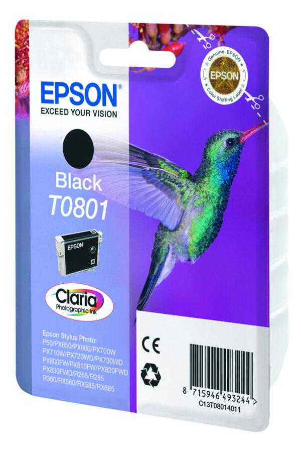 Originálna náplň EPSON T0801 čierny, PN C13T08014011, HGH QUALITY
