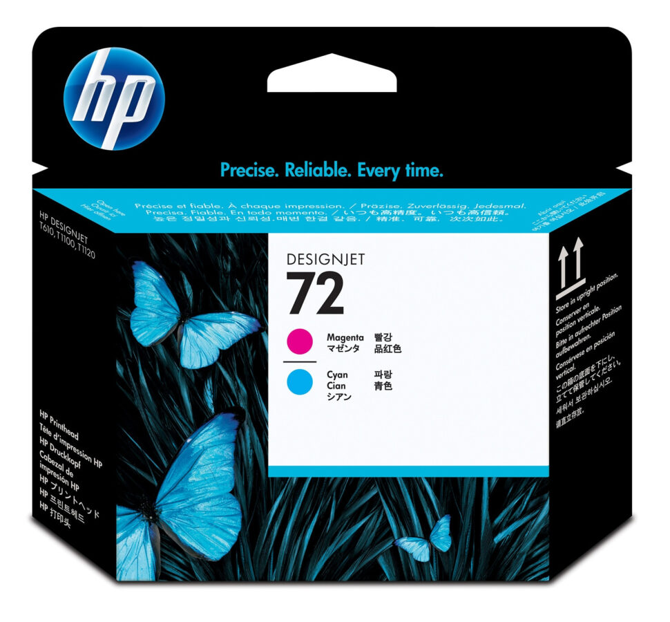Originálna tlačová hlava HP No.72 purpurový / azúrový, C9383A