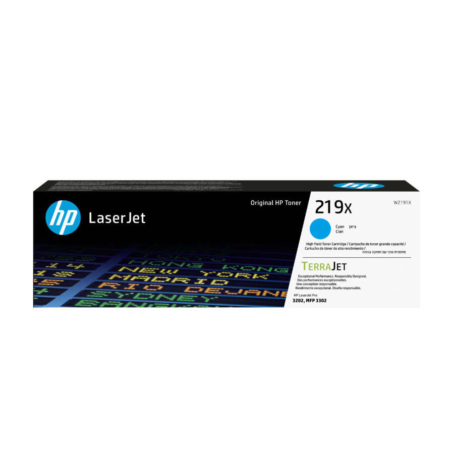 Originálny toner HP W2191X, HP 219X, azúrový, 2500str., high capacity