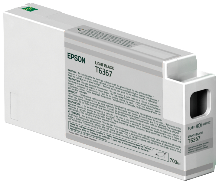 Originálna náplň EPSON T6367, C13T636700, light čierny, 700ml,