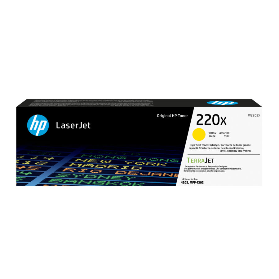 Originálny toner HP W2202X, žltý, 5500str., HP 220X, high capacity