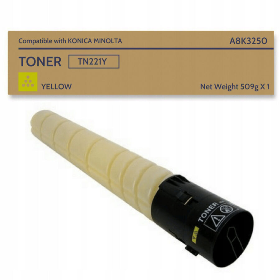 Originálny toner MINOLTA TN221Y A8K3250, 21000 str., žltý