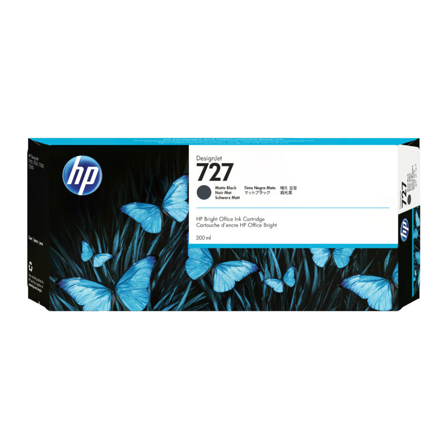 Originálna náplň HP C1Q12A, HP 727, matte čierny, 300ml