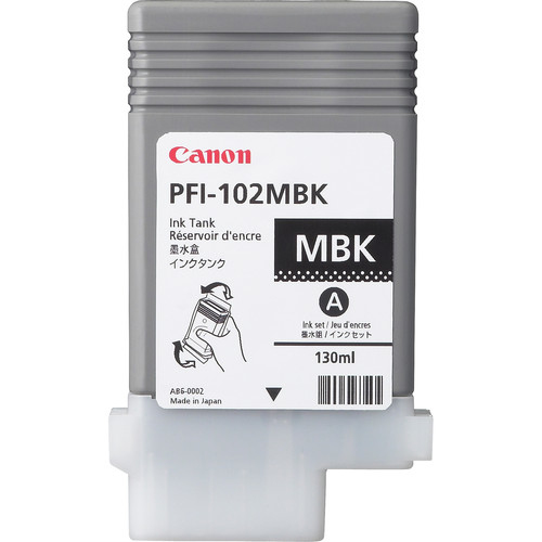 Originálna náplň CANON PFI102MBK, matte čierny, 130ml, 0894B001