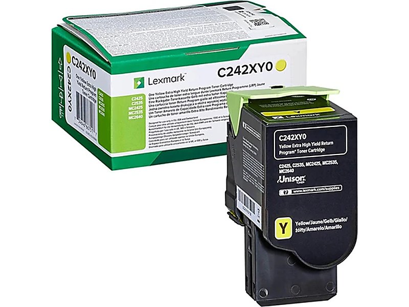 Originálny toner LEXMARK C242XY0 žltý 3500 str.