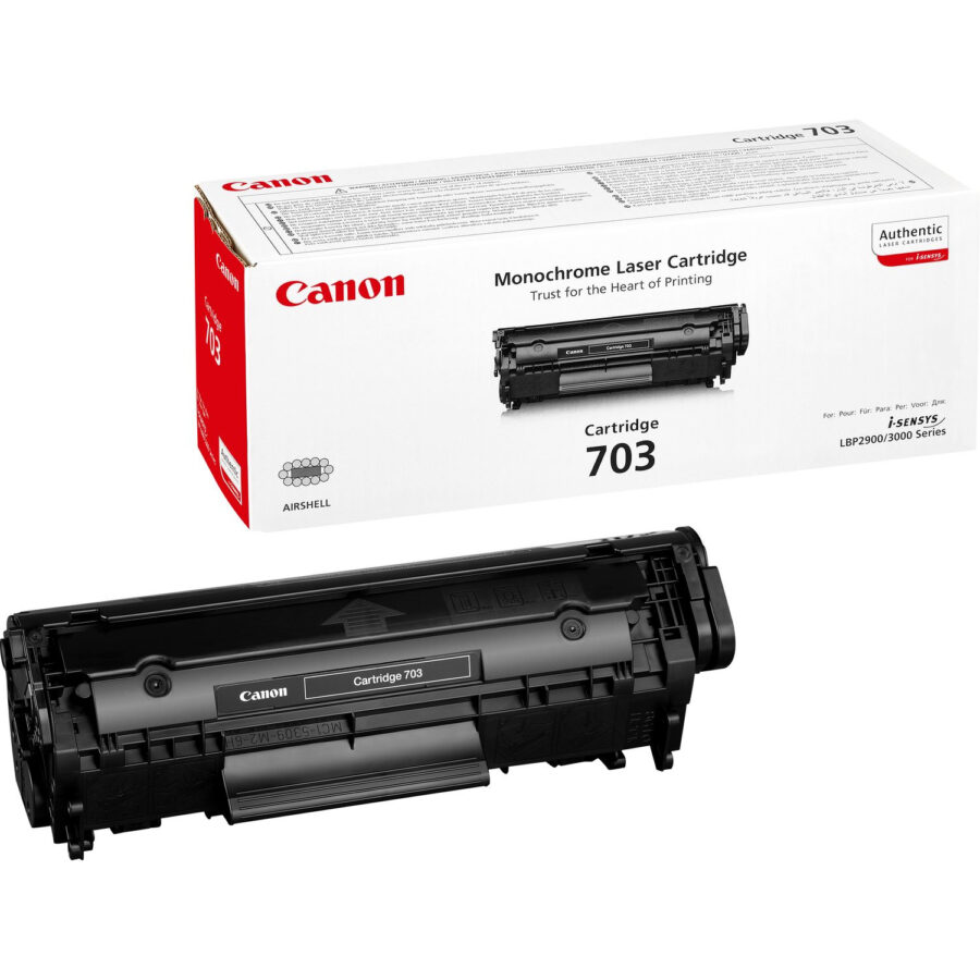 Originálny toner CANON CRG703, 7616A005, čierny, 2500str.