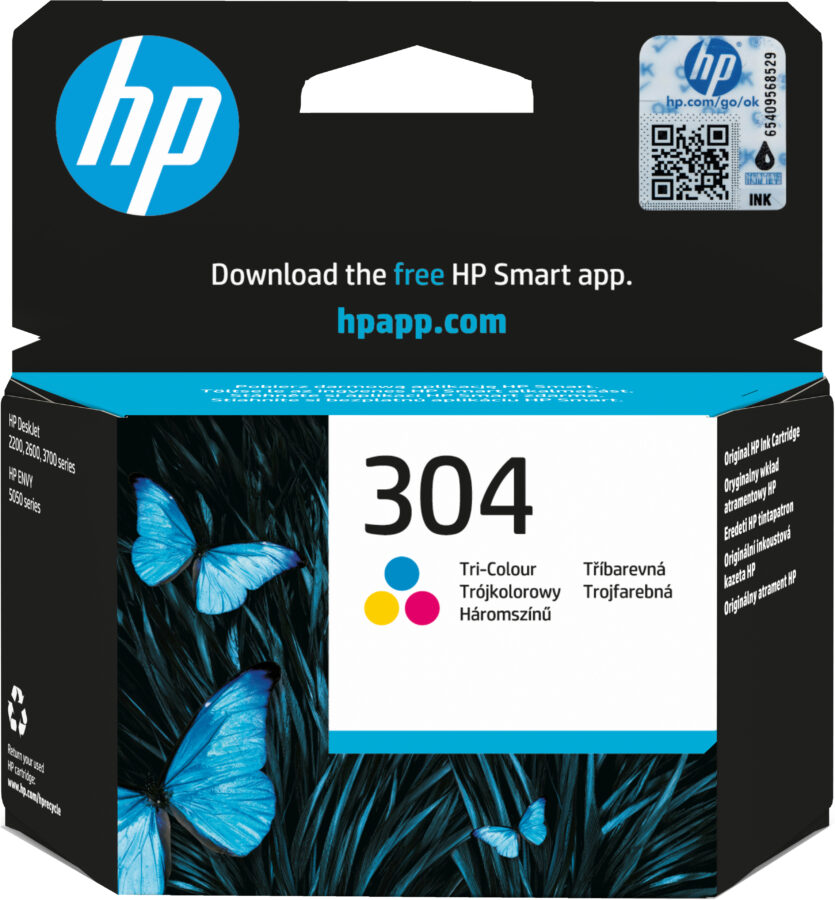 Originálna náplň HP N9K05AE, HP No. 304, Tri-farebný, 100str.