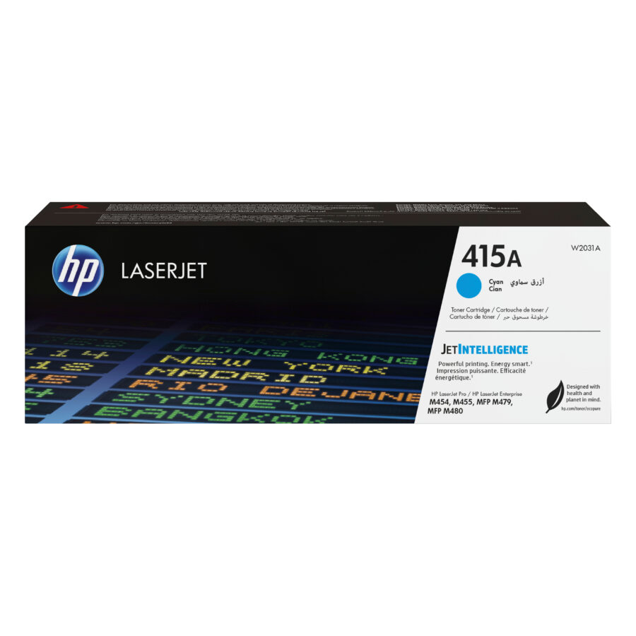 Originálny toner HP W2031A, azúrový, 2100str., HP 415A