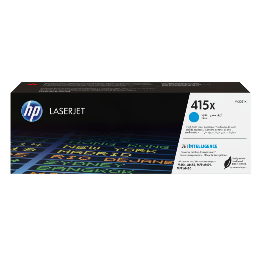 Originálny toner HP W2031X, azúrový, 6000str., HP 415X high capacity