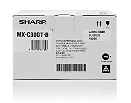 Originálny toner SHARP MX-C30GTB, čierny, 6000str., Sharp MX-C250FE, C300WE