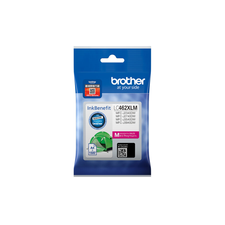 Originálna náplň BROTHER LC-462XLM, purpurový, 1500str., Brother MFC J2340DW, MFC J3540DW