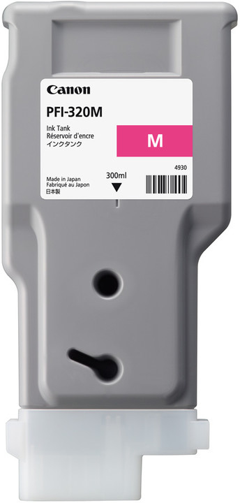 Originál náplň CANON PFI320M, purpurový, 300ml, 2892C001, Canon TM-200, 205, 300, 305