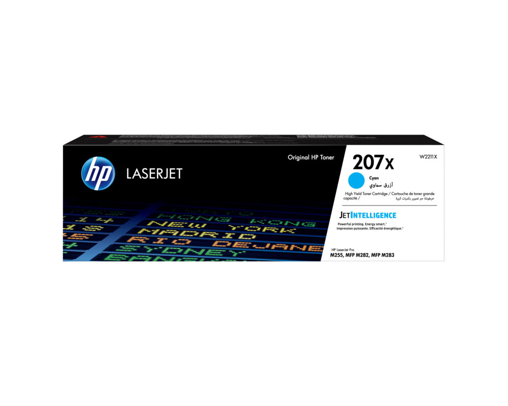 Originálny toner HP W2211X, azúrový, 2450str., HP 207X high capacity