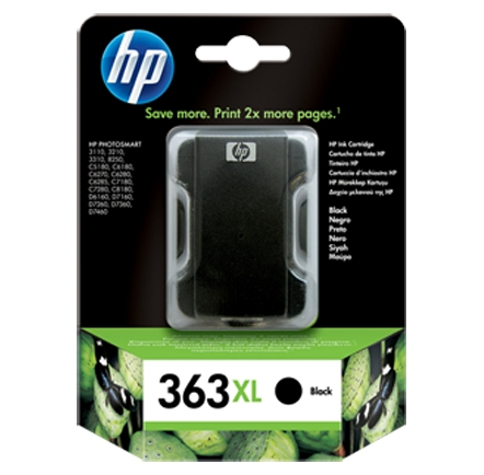 Originálna náplň HP No.363XL čierny, C8719EE, 17ml