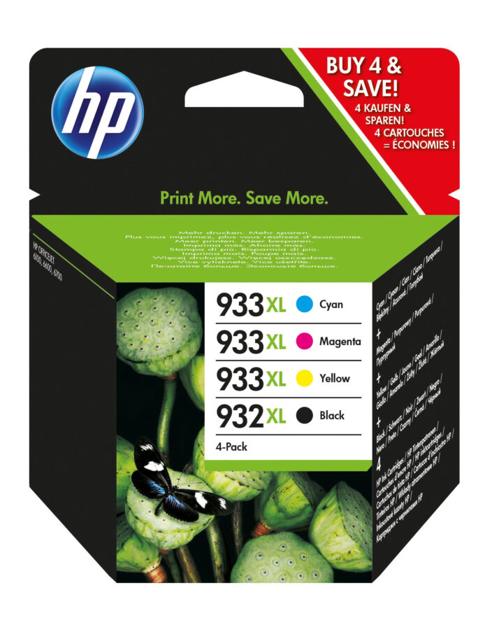 Originálna náplň HP Pack No.932XL+933XL BK, C, M, Y, C2P42AE, exp 2020