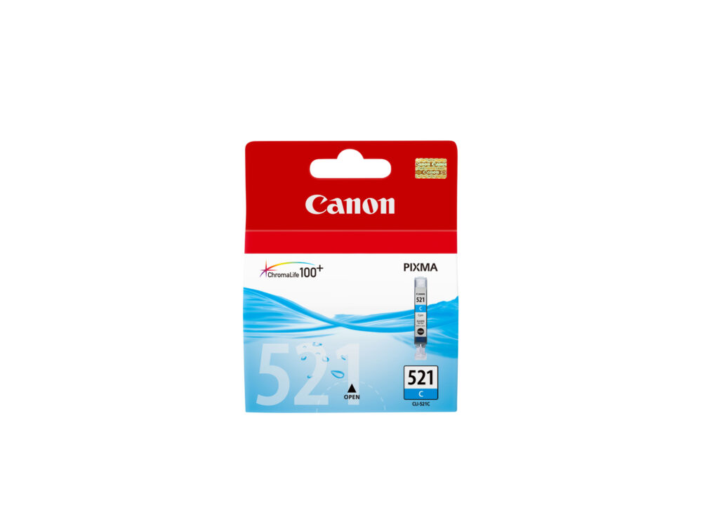 Originálna náplň CANON CLI-521CY, azúrový, 470str., 9ml / 2934B001