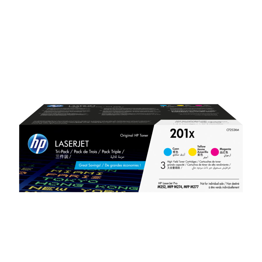 Originálny toner HP CF253XM, CMY, 6900 (3x2300)str., HP 201X