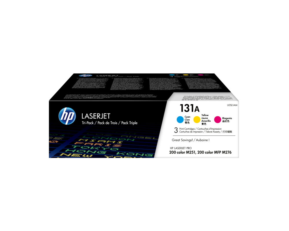 Originálne tonery HP 3PACK CF211CY, CF212YL, CF213MG, 131A CMY / 3 kusy U0SL1AM