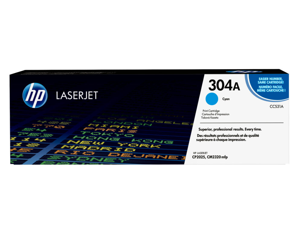 Originálny toner HP CC531A, azúrový, 2800str., 304A