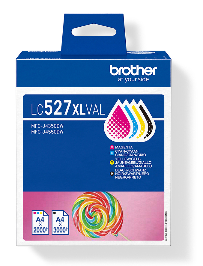 Originálna sada náplní BROTHER LC-527XLVAL, CMYK / 4kusy