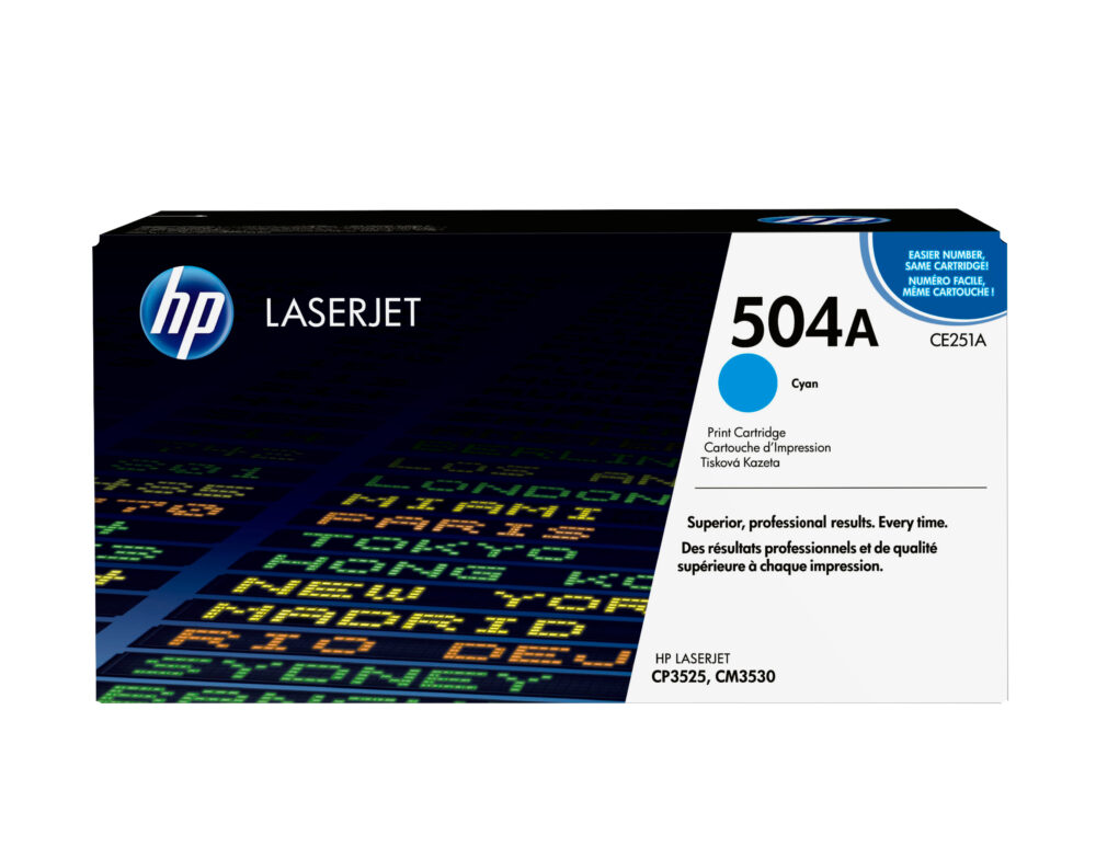 Originálny toner HP CE251A, HP 504A, azúrový, 7000str