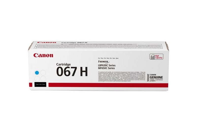 Originálny toner CANON 067H C, azúrový, 2350str., 5105C002, Canon LBP631Cdw, LBP633Cdw