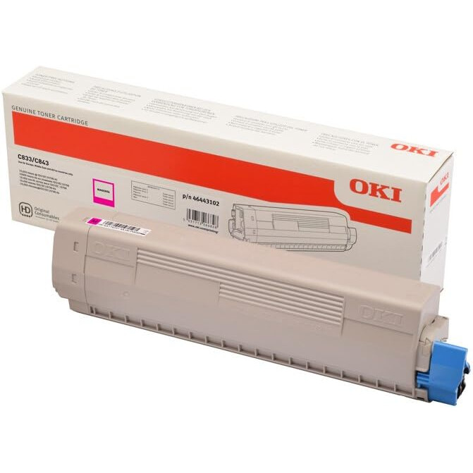 Originálny toner OKI 46443102 purpurový 10000str., high capacity, OKI C833, C843