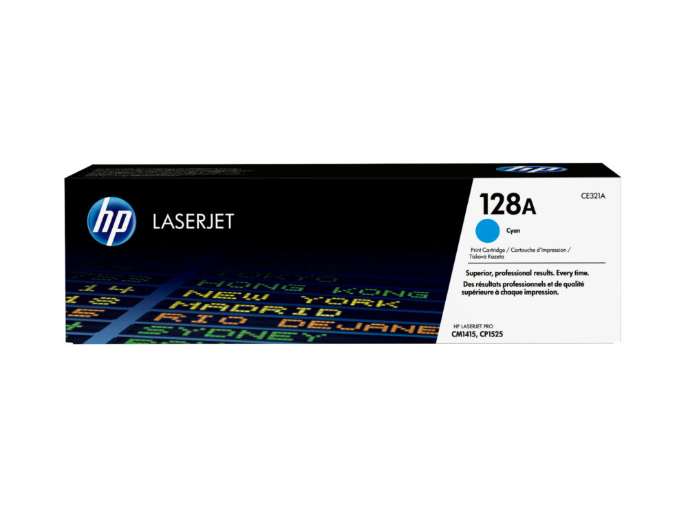 Originálny toner HP CE321A, azúrový, 1300str., 128A