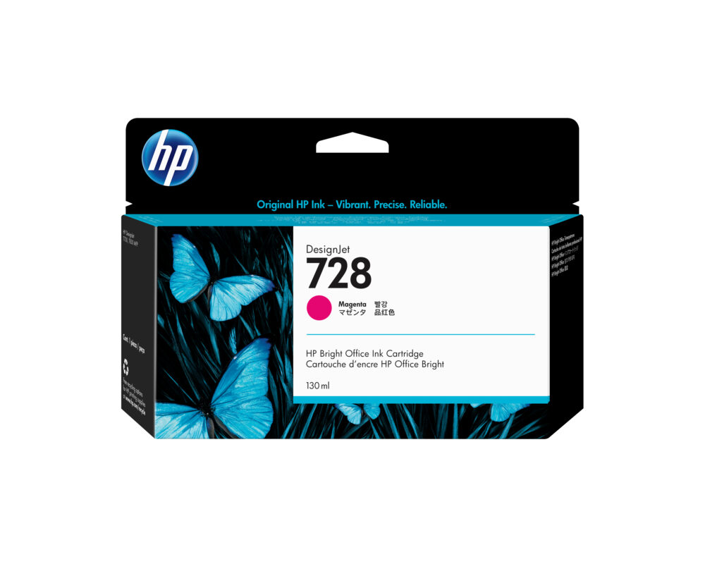 Originálna náplň HP F9J66A HP 728 purpurový 130ml