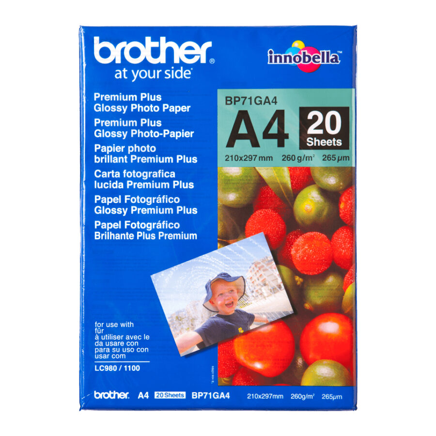 Fotopapier Originálny Brother BP71GA4 lesklý A4 / 210 x 297 A4 260 g / m2 20 listov