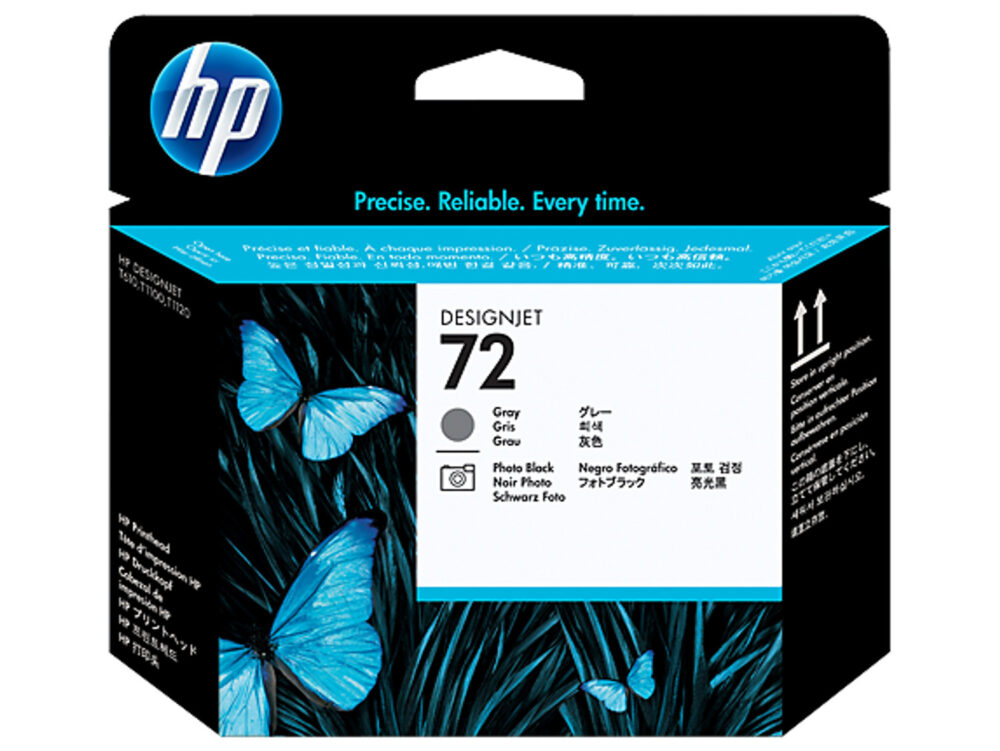 Originálna tlačová hlava HP No.72 grey / čierny, C9380A