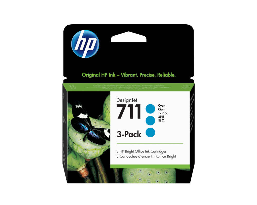 Originálna náplň HP CZ134A, HP 711, azúrový, 3x29ml, 3 ks