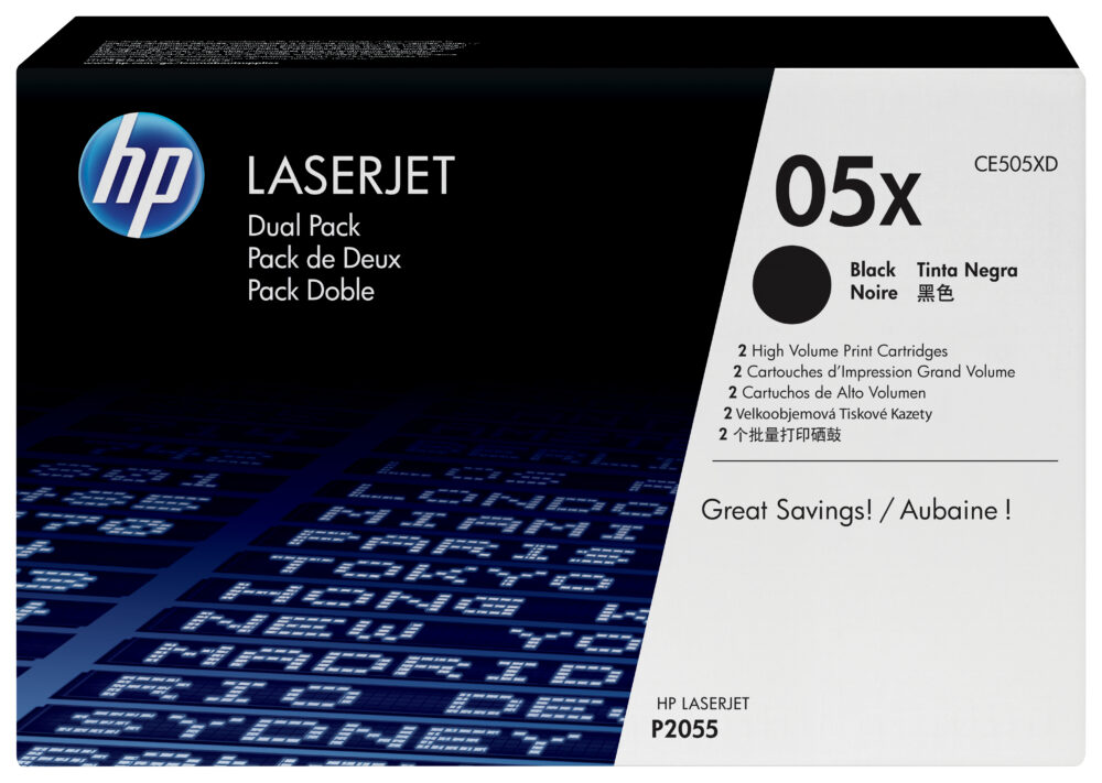 Originálny toner HP CE505XD čierny, 2x6500str., HP 05X, high capacity, dualpack