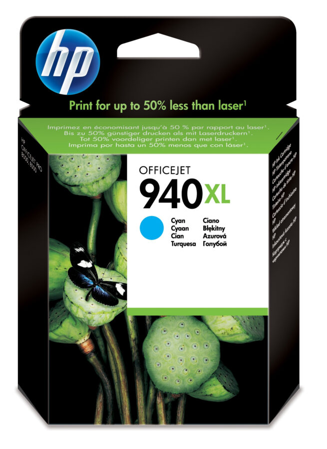 Originálna náplň HP No.940XL azúrový, C4907AE
