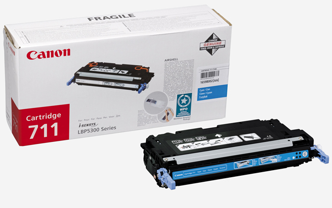 Originálny toner CANON CRG711 azúrový 6000str., 1659B002