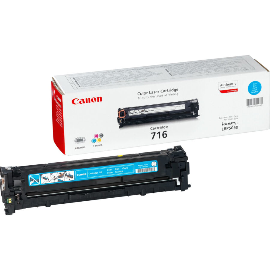 Originálny toner CANON CRG716, azúrový, 1500str., 1979B002