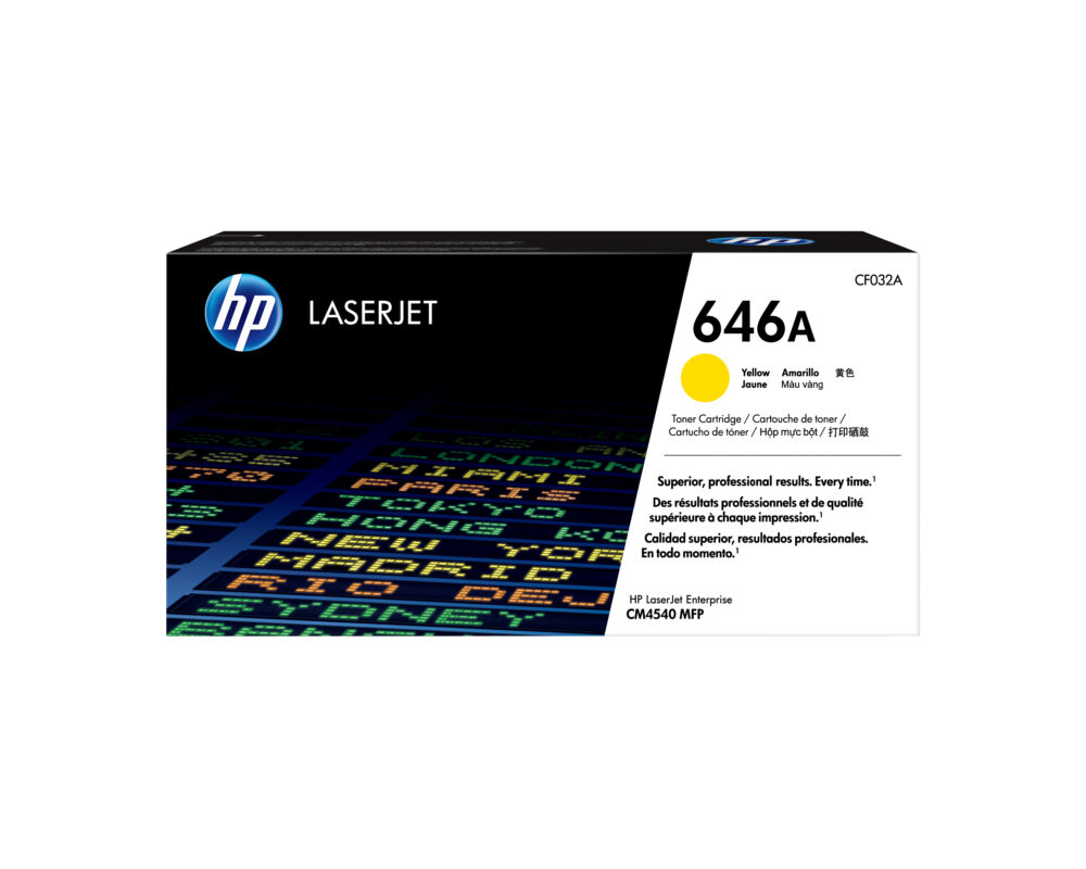 Originálny toner HP CF032A, žltý, 12500str., HP 646A