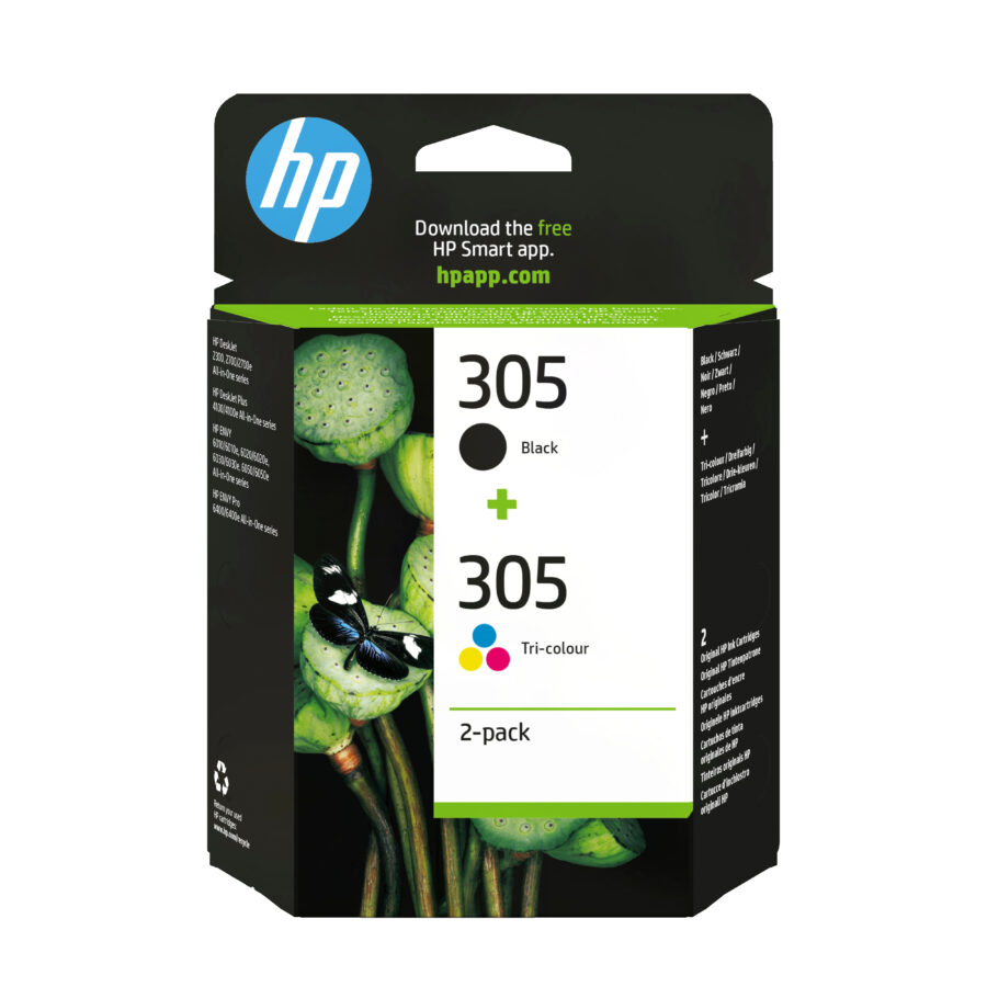 Originálna náplň HP 6ZD17AE, HP 305 čierny + farebný HP 2-pack