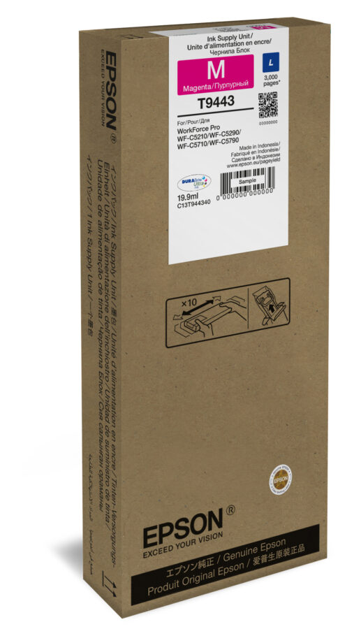 Originálna náplň EPSON C13T944340, purpurový, T9443 3000str., 1x19.9ml