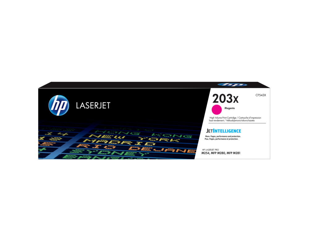 Originálny toner HP CF543X, purpurový, 2500str., HP 203X, high capacity