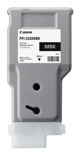 Originál náplň CANON PFI320MBK, matte čierny, 300ml, 2889C001, Canon TM-200, 205, 300, 305