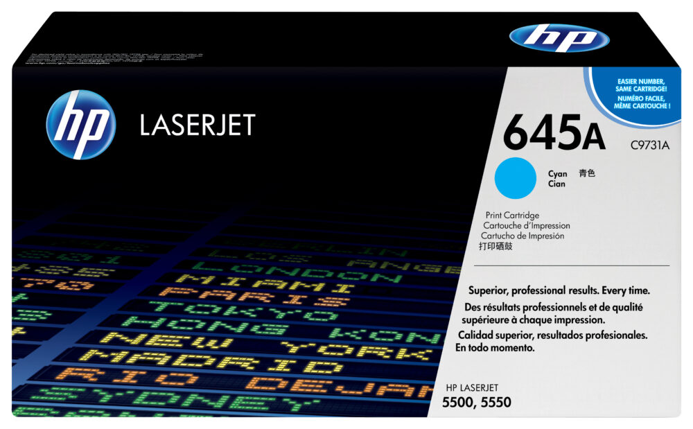 Originálny toner HP C9731A, azúrový, 12000str., HP 645A