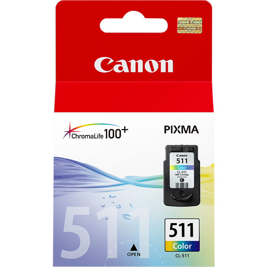 Originálna náplň CANON CL511, farebný, 245str., 9ml, 2972B001, 2972B010