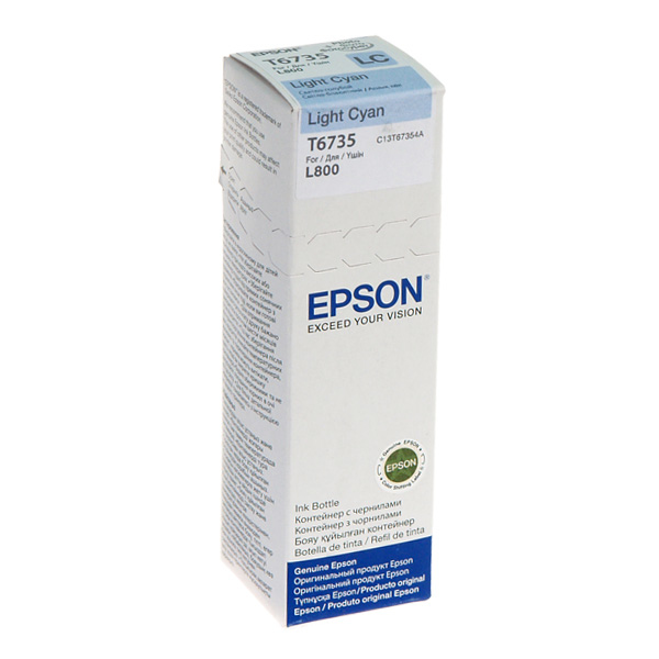 Originálna náplň EPSON ink C13T67354A, light azúrový, 70ml, Epson L800