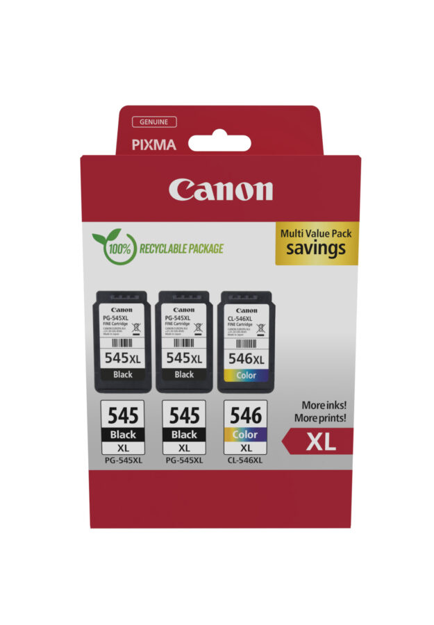Originálna náplň CANON PG-545XL / CL-546XL, 8286B013, čierny / farebný, 2x čierny+farebný, Multi-pac