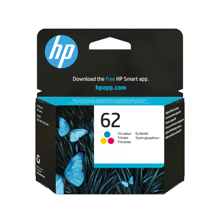 Originálna náplň HP C2P06AE, HP 62, farebný, 165str.