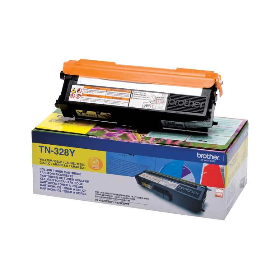 Originálny toner BROTHER TN-328Y žltý, 6 000 str.