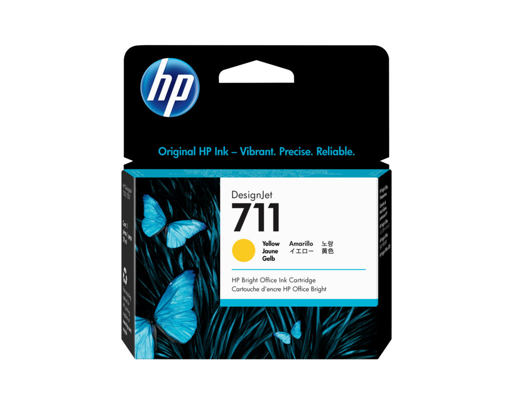 Originálna náplň HP CZ132A, HP 711, žltý, 29ml